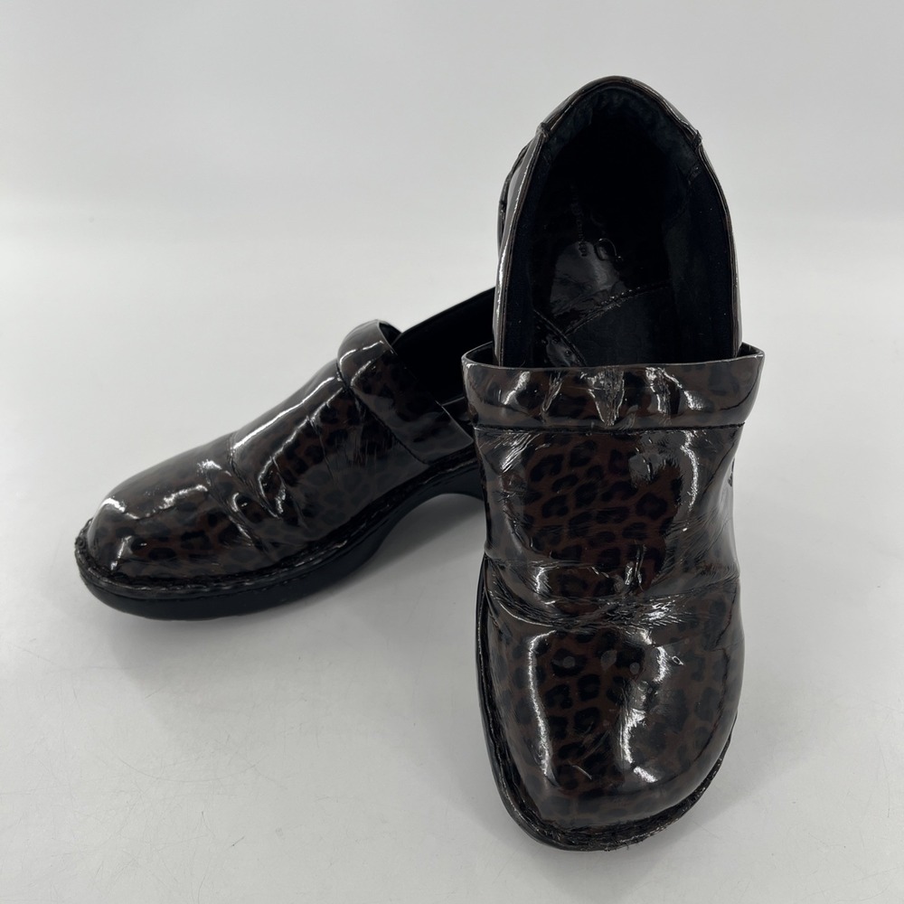BOC Born Clogs Womens 10/42 Peggy Shoes Pro Work Medical‎ Nurse Cheetah Leopard